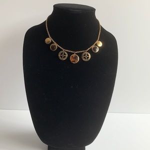 Fossil Tortoise Acetate Charms Necklace